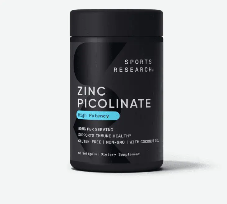 ZIN Sports Research Zinc Picolinate High Potency 04212023 Nutrition21